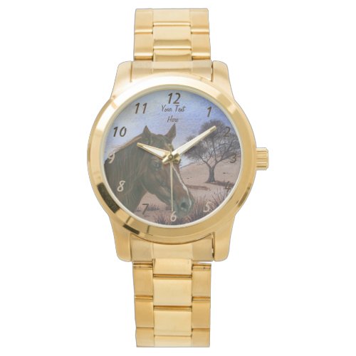 scenic equine portrait chestnut mare brown horse watch