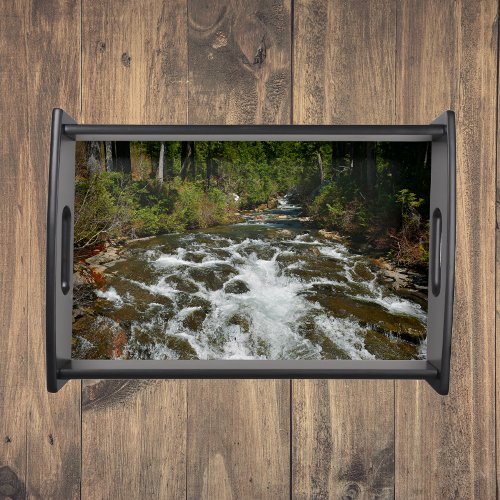 Scenic Fast Flowing River Landscape Serving Tray