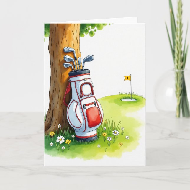 Scenic Fathers Day Golf Card (Front)