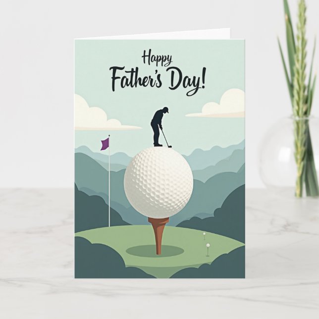 Scenic Fathers Day Golfer Card (Front)