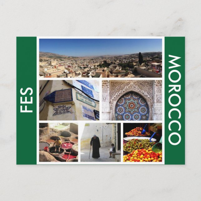 scenic fes morocco postcard (Front)