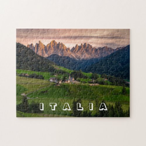 Scenic Funes Valley Dolomites Italy Jigsaw Puzzle