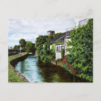 Scenic Galway City Ireland Canal View Postcard