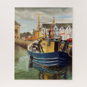 Scenic Galway City Ireland Fishing Boat Jigsaw Puzzle