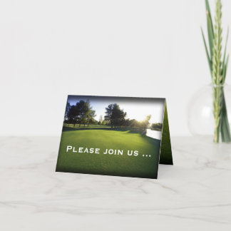 Scenic Golf Outing Folded Card Invitations
