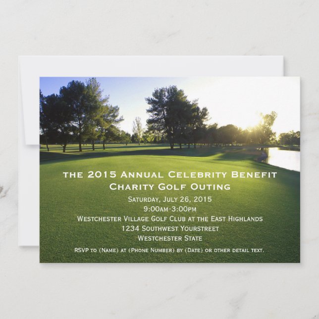 Scenic Golf Outing Invitations (Front)