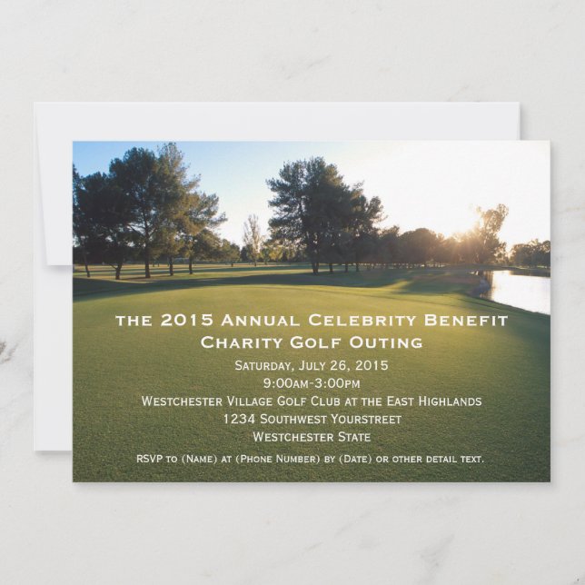 Scenic Golf Outing Invitations (Front)