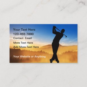 Scenic Golf Theme Simple Business Cards