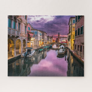 Scenic Grand Canal in Italy at Sunset Jigsaw Puzzle