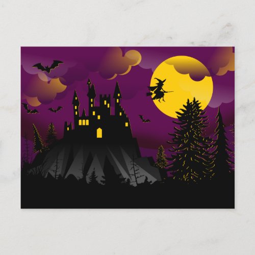 Scenic Halloween postcard