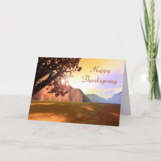 Scenic Happy Thanksgiving Holiday Card