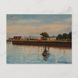 Scenic Harbor in Galway City Ireland Postcard