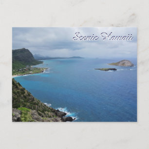 Scenic Hawaii Makapuu Oahu Island Mountains Ocean Postcard