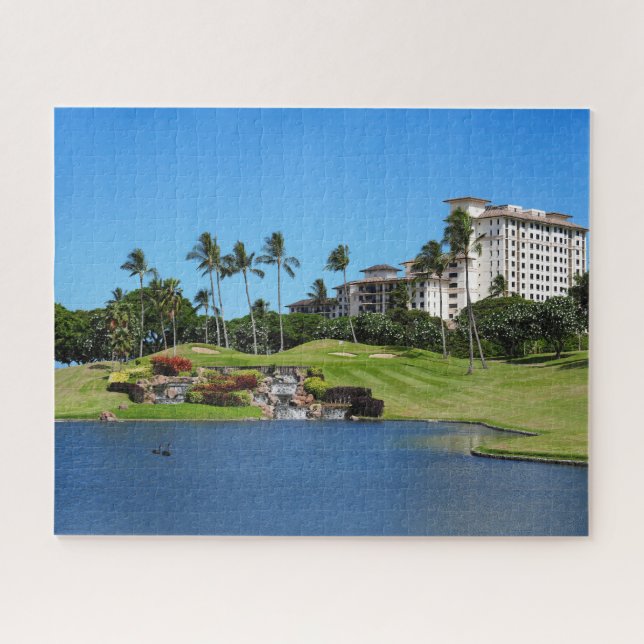 Scenic Hawaiian Golf Course Jigsaw Puzzle (Horizontal)