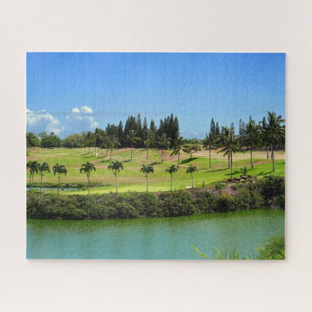 Scenic Hawaiian Golf Course Jigsaw Puzzle (Horizontal)