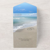  Scenic Hearts in the Sand Beach Wedding All In On All In One Invitation (Outside)