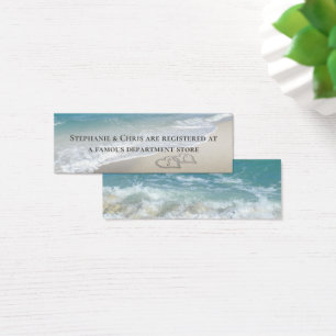 Scenic Hearts in the Sand Beach Wedding Favor Tag