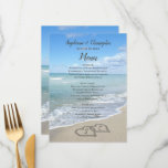 Scenic Hearts in the Sand Beach Wedding Menu