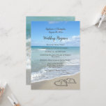 Scenic Hearts in the Sand Beach Wedding Program