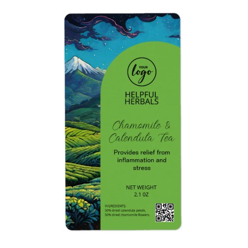 Scenic Herbal Tea Product Pouch Labels