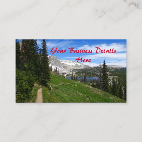 Scenic Hiking Snowy Range Mountain Summit Wyoming Business Card