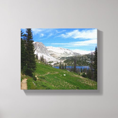 Scenic Hiking Snowy Range Mountain Summit Wyoming Canvas Print
