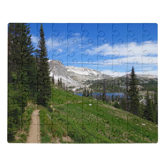 Scenic Hiking Snowy Range Mountain Summit Wyoming Jigsaw Puzzle (Puzzle Horizontal)