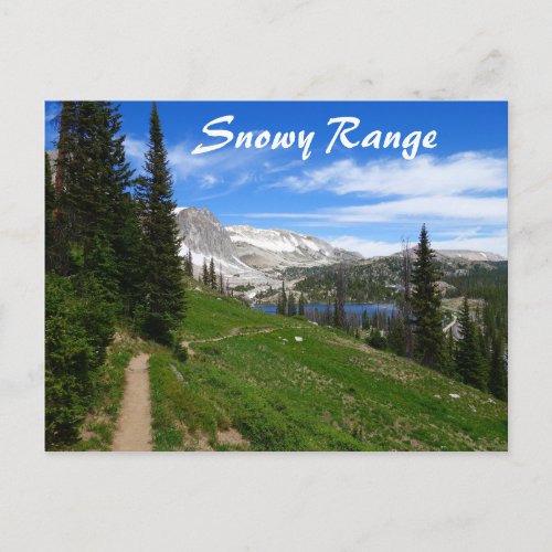 Scenic Hiking Snowy Range Mountain Summit Wyoming Postcard