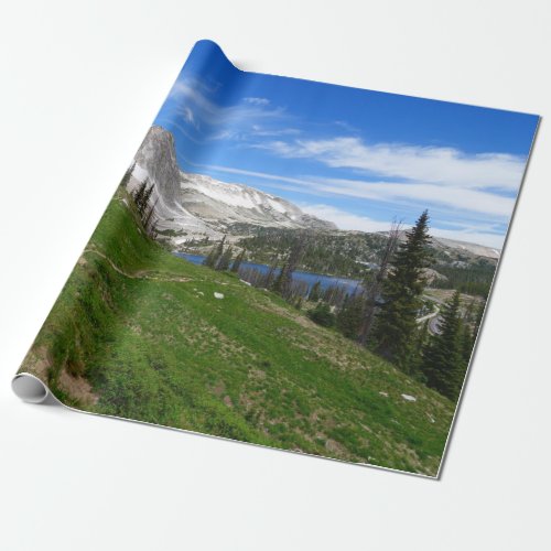 Scenic Hiking Snowy Range Mountain Summit Wyoming Wrapping Paper