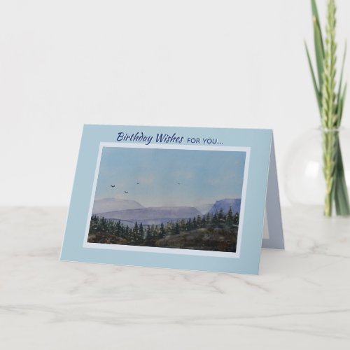 Scenic Hills Landscape for Men Card