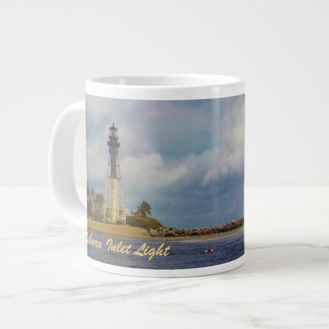Scenic Hillsboro Inlet Light Large Coffee Mug (Front Left)