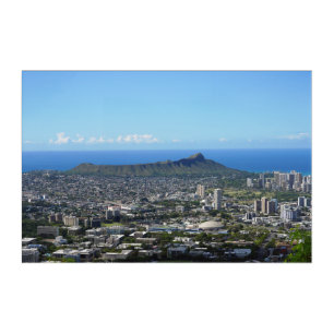 Scenic Honolulu Hawaii Acrylic Wall Art 36 x 24