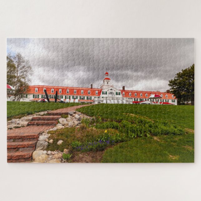 Scenic Hotel Tadoussac in Quebec, Canada Jigsaw Puzzle (Horizontal)