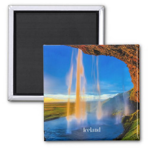 Scenic Iceland skogafoss photographWa Magnet