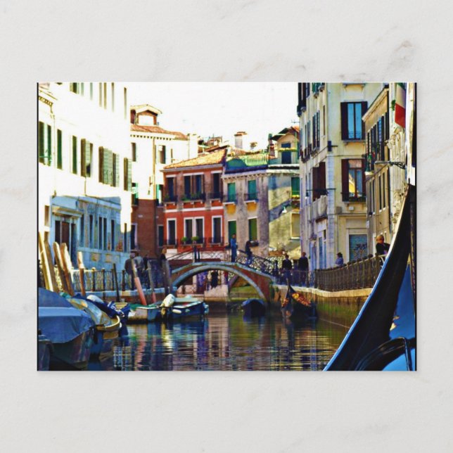 Scenic Italian Gondola Canal Postcard (Front)