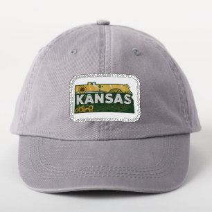 Scenic Kansas Retro Silhouette Iron On Patch