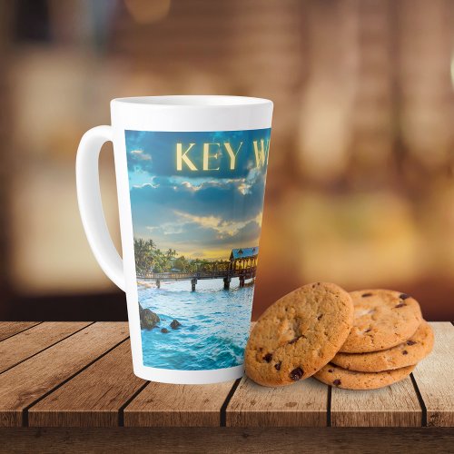 Scenic Key West Pier  Latte Mug