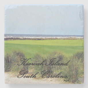 Scenic Kiawah Island, South Carolina Marble Stone Coaster