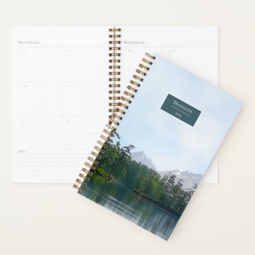 Scenic lake in the mountains notebook 