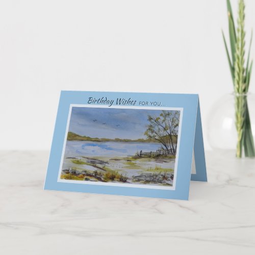 Scenic Lake Landscape Card