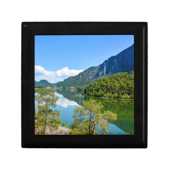 Scenic Lake Mountain Reflection Photo Gift Box (Front)