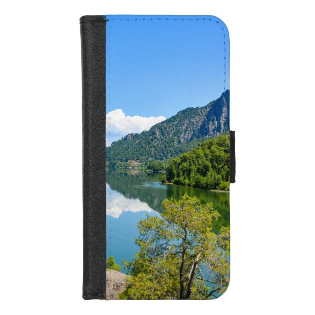 Scenic Lake Mountain Reflection Photo iPhone Wallet Case (Front)