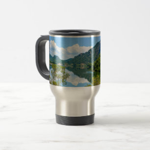 Scenic Lake Mountain Reflection Photo Travel Mug