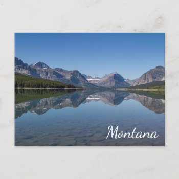 Scenic Lake Sherburne Montana Mountains Postcard by ZenPrintz at Zazzle