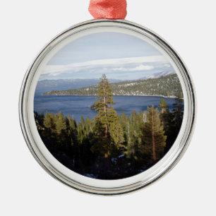 Scenic Lake Tahoe Deluxe Metal Ornament