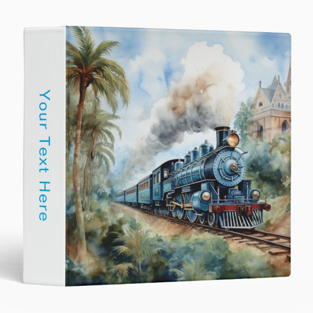 Scenic Landscape a Victorian Train 3 Ring Binder (Front/Spine)