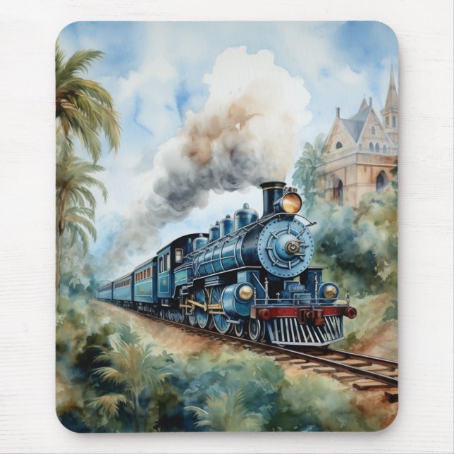 Scenic Landscape a Victorian Train Mouse Pad (Front)