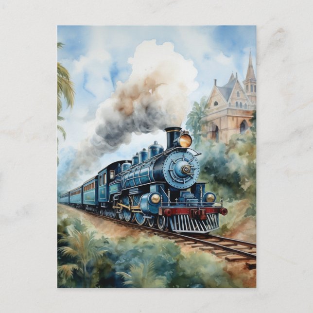 Scenic Landscape a Victorian Train Postcard (Front)