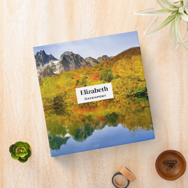 Scenic Landscape Forest and Mountains  3 Ring Binder (In Situ)