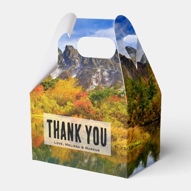 Scenic Landscape Forest and Mountains Favor Boxes (Front Side)